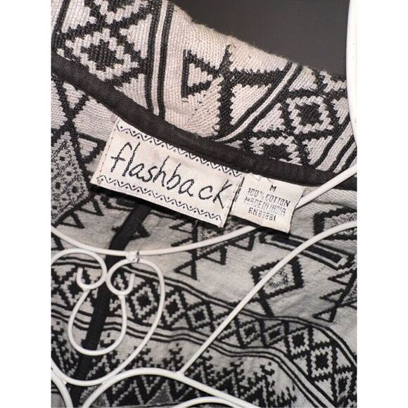 Authentic VINTAGE VTG RARE FLASHBACK SOUTHWESTERN CROPPED WESTERN AZTEC KILIM Th - Picture 8 of 8